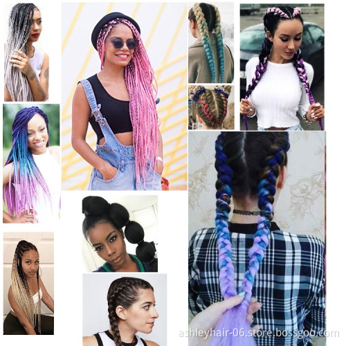 100% Kanekalon 82 Inch 165G Ultra Braids Synthetic Afrelle Ultra Braid Fiber Synthetic Japanese Kanekalon Synthetic Braiding Hai